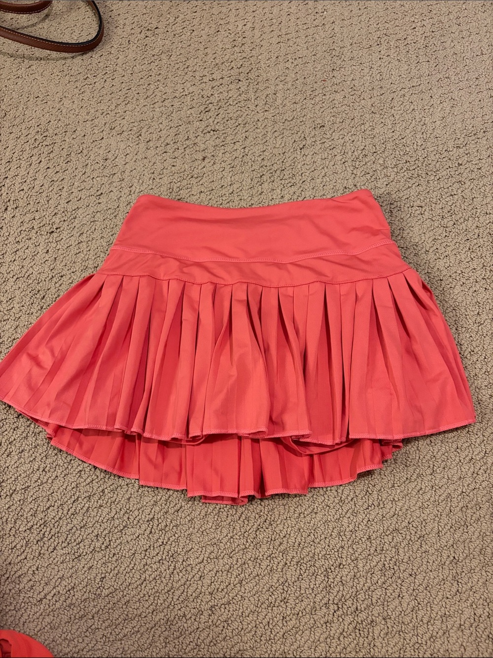 Coral Pleated Circle Skirt - Women's Skater Skirt